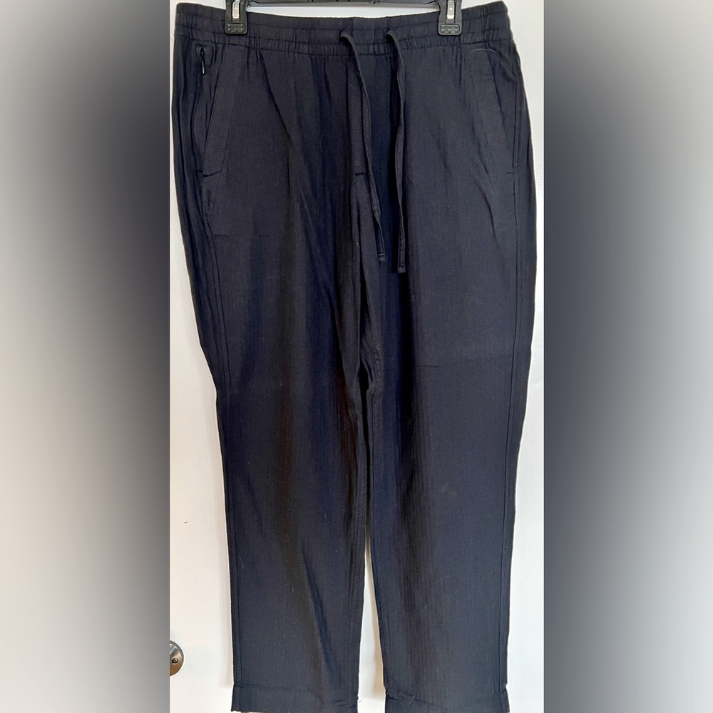 Abercrombie & Fitch Linen-Blend Pull-On Pant - L (33-34x30) - Black